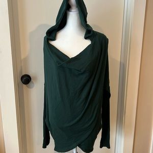 Athleta size M green wrap sweater